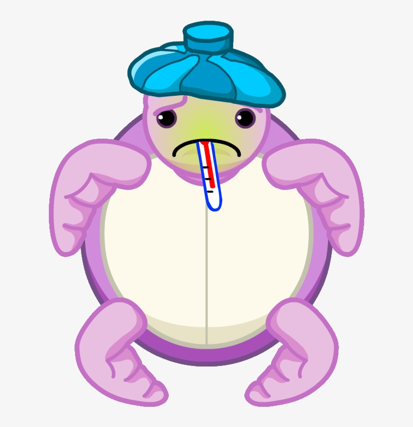 Blossom Sea Turtle Sick - Sick Turtle Png, transparent png download