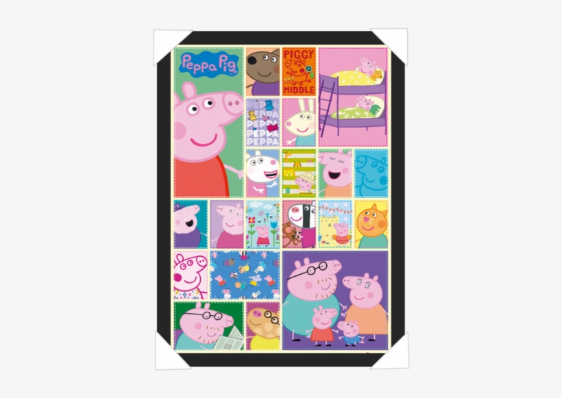 #237 - Peppa Pig Characters Poster, transparent png download