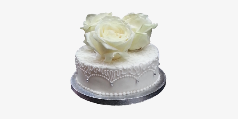 White Cake Whtie Roses Wedding Clipart - Wedding Cakes Roses Png, transparent png download