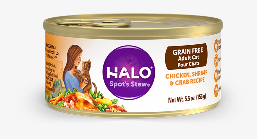 Halo Holistic Grain Free Chicken, Shrimp, And Crab - Halo Holistic Wet Cat Food For Indoor Cats, Grain Free, transparent png download