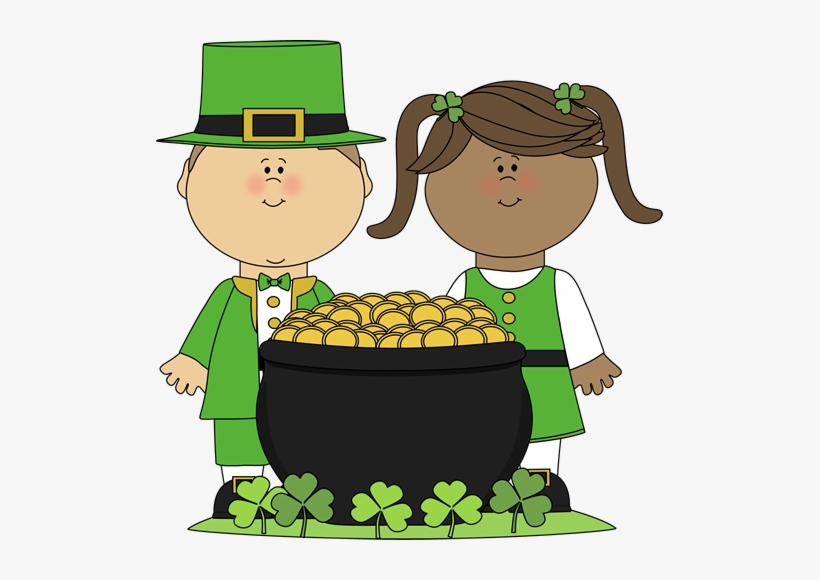 St Patricks Kids Pot Of Gold - March Morning Work For Kindergarten, transparent png download