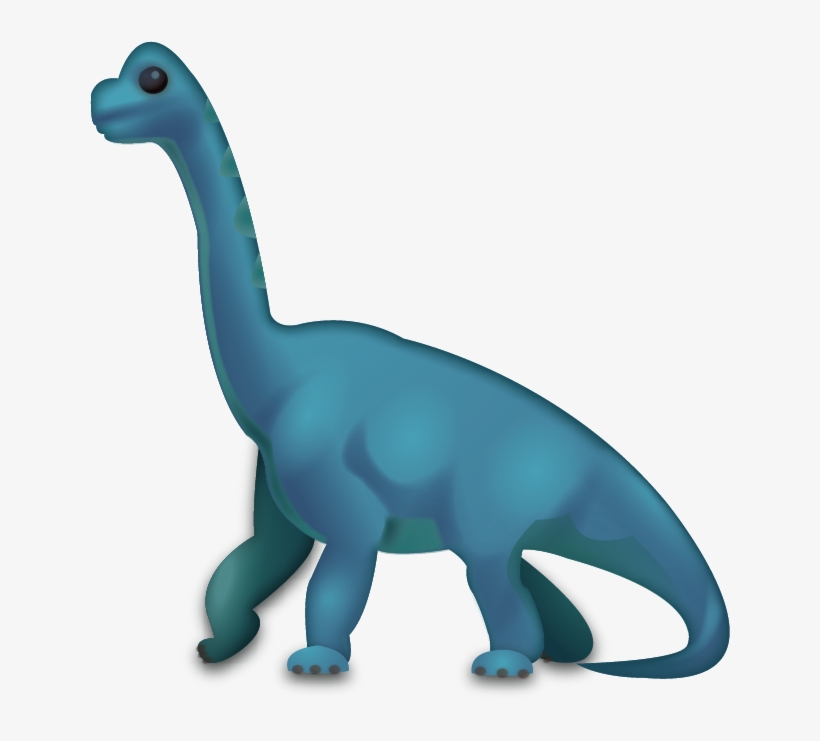 Brachiosaurus Iphone Emoji Jpg - Type Of Dinosaur Is The Blue Emoji, transparent png download