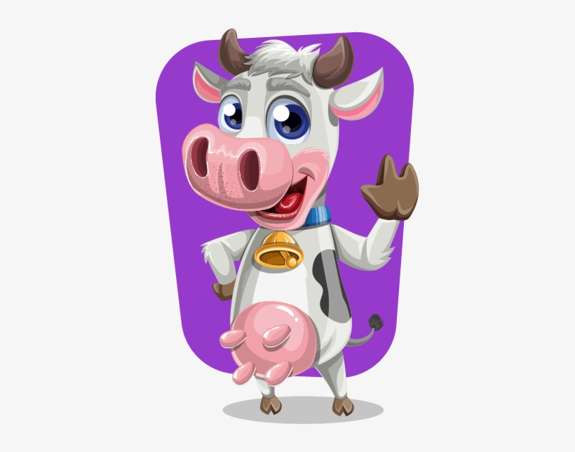Vector-cow - Cow Vector Character, transparent png download