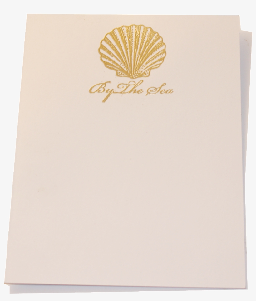Gold Embossed Seashell Stationery - Construction Paper, transparent png download