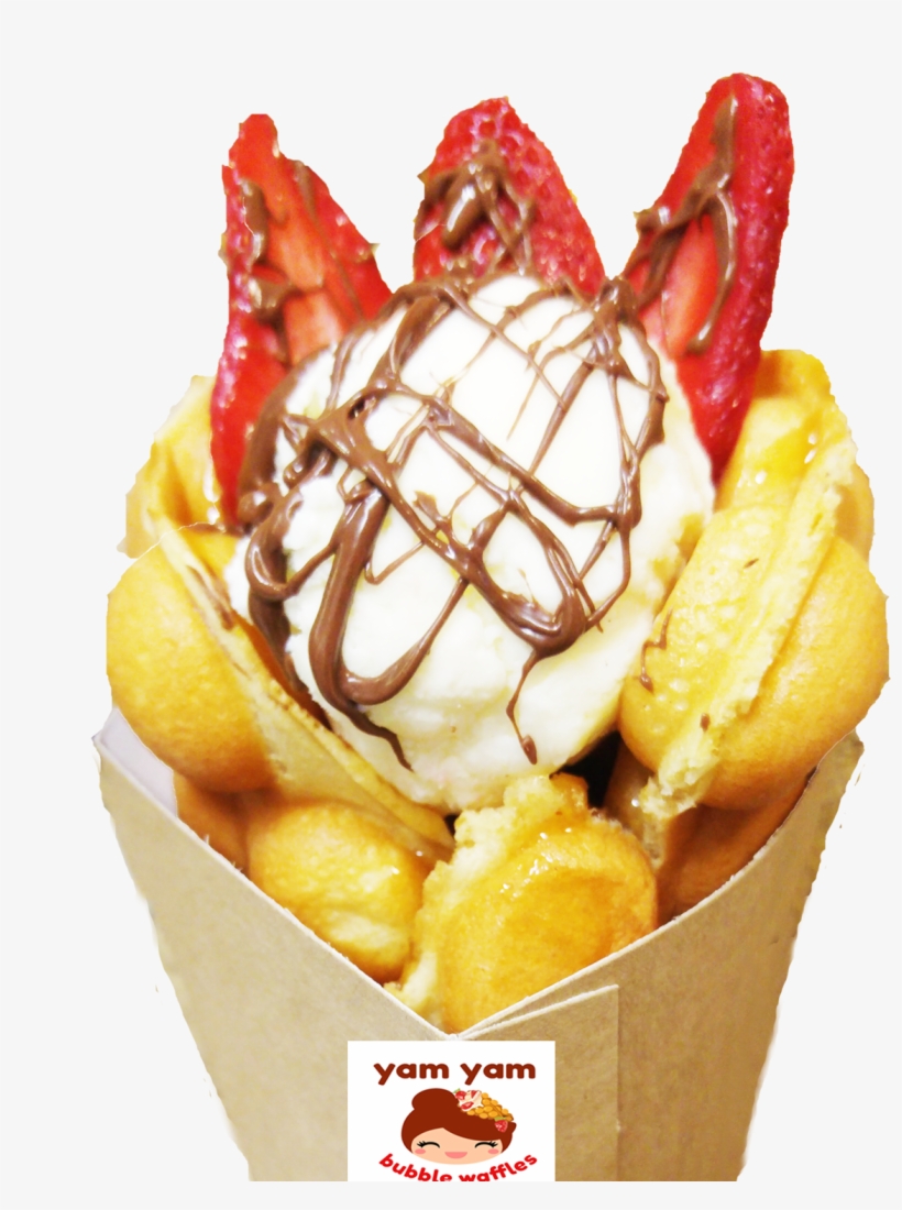 Queen Strawtella Yam Bubble - Bubbles Waffles Ice Cream Png, transparent png download
