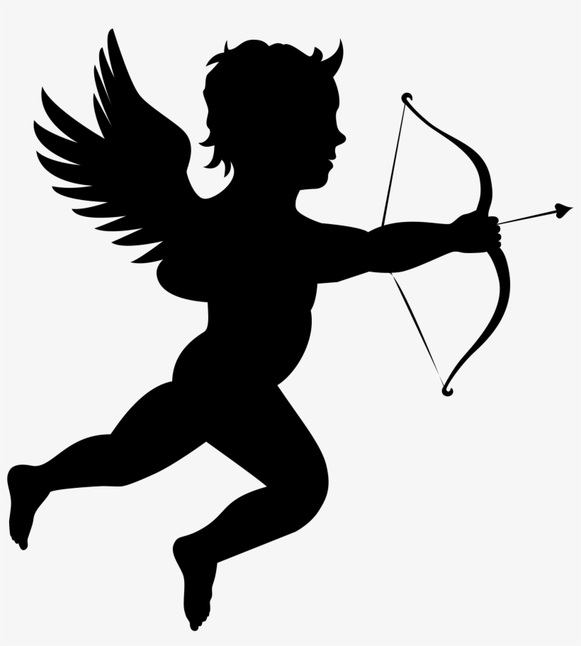 Svg Royalty Free Download Martin S Silhouette Icons - Cupid Silhouette, transparent png download