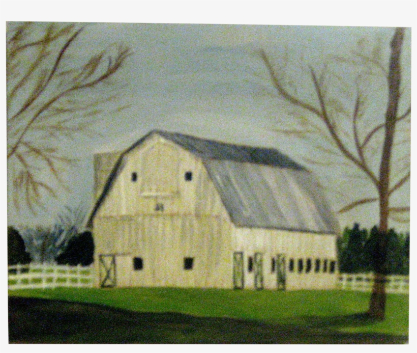 Drawing Farmhouse Painting Svg Freeuse - Barn, transparent png download