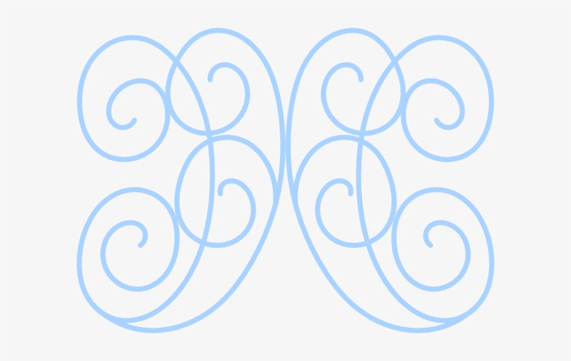 Blue Scroll Accent Svg Clip Arts 600 X 439 Px, transparent png download