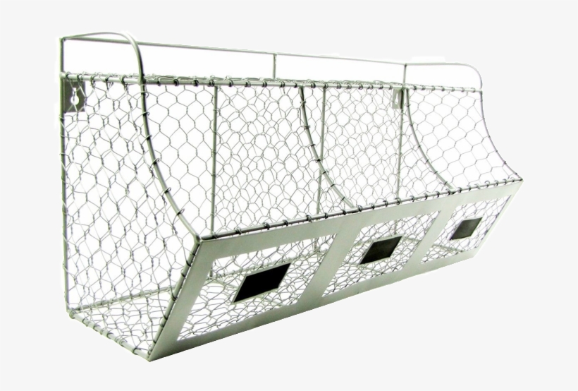 Rustic 3-bin Wire - Treasure Gurus Rustic Chicken Wire Wall 3 Basket Storage, transparent png download