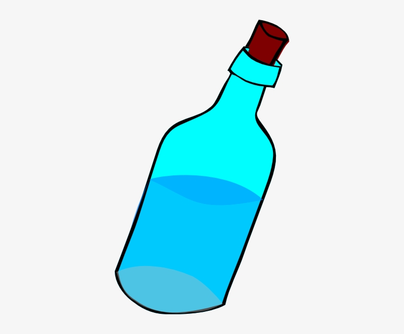 Glass Blue Bottle Full Of Water Svg Clip Arts 354 X, transparent png download