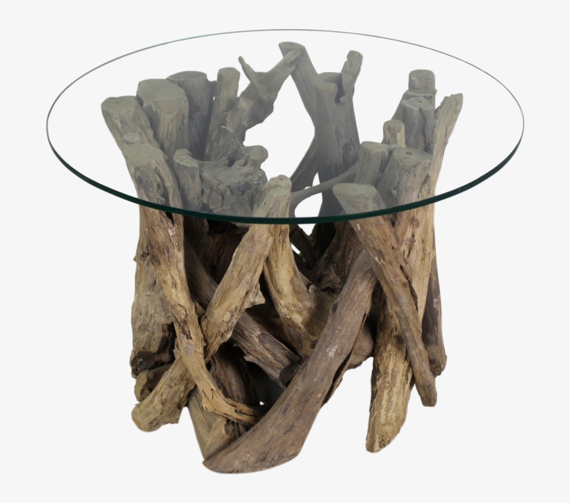 Coffee Table Round With Glass Pane - Couchtische Holz, transparent png download