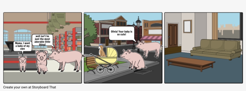 Olivia And The Babies - Cartoon, transparent png download