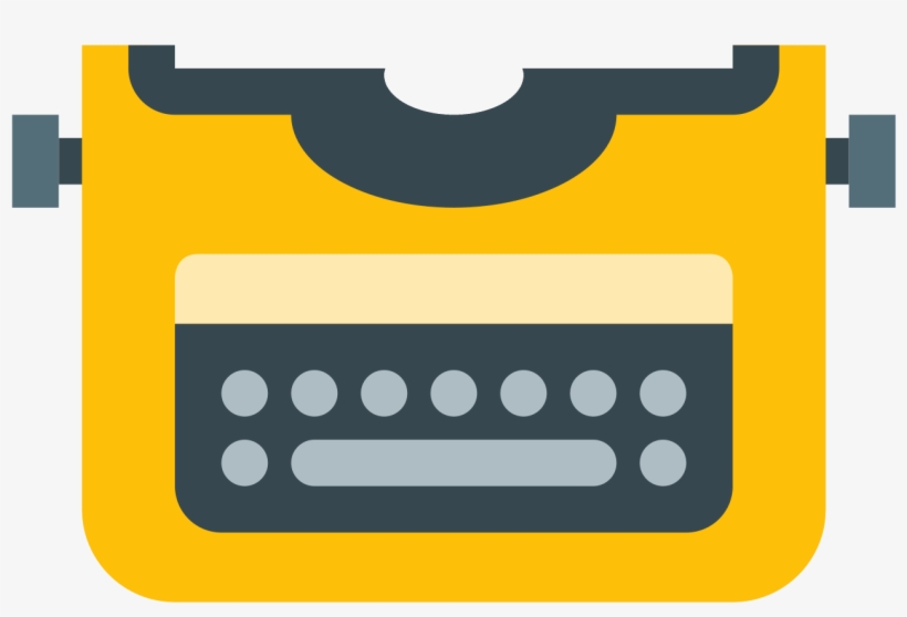 Typewriter Without Paper Icon - Typewriter Yellow Icon, transparent png download