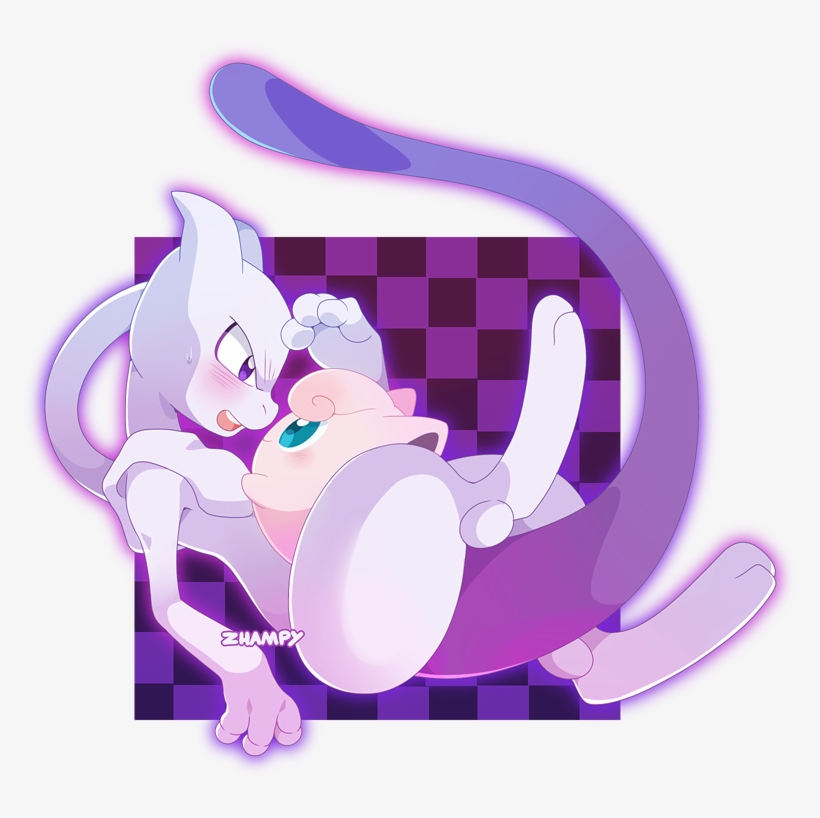 Mewtwo & Jiggly - Cartoon, transparent png download