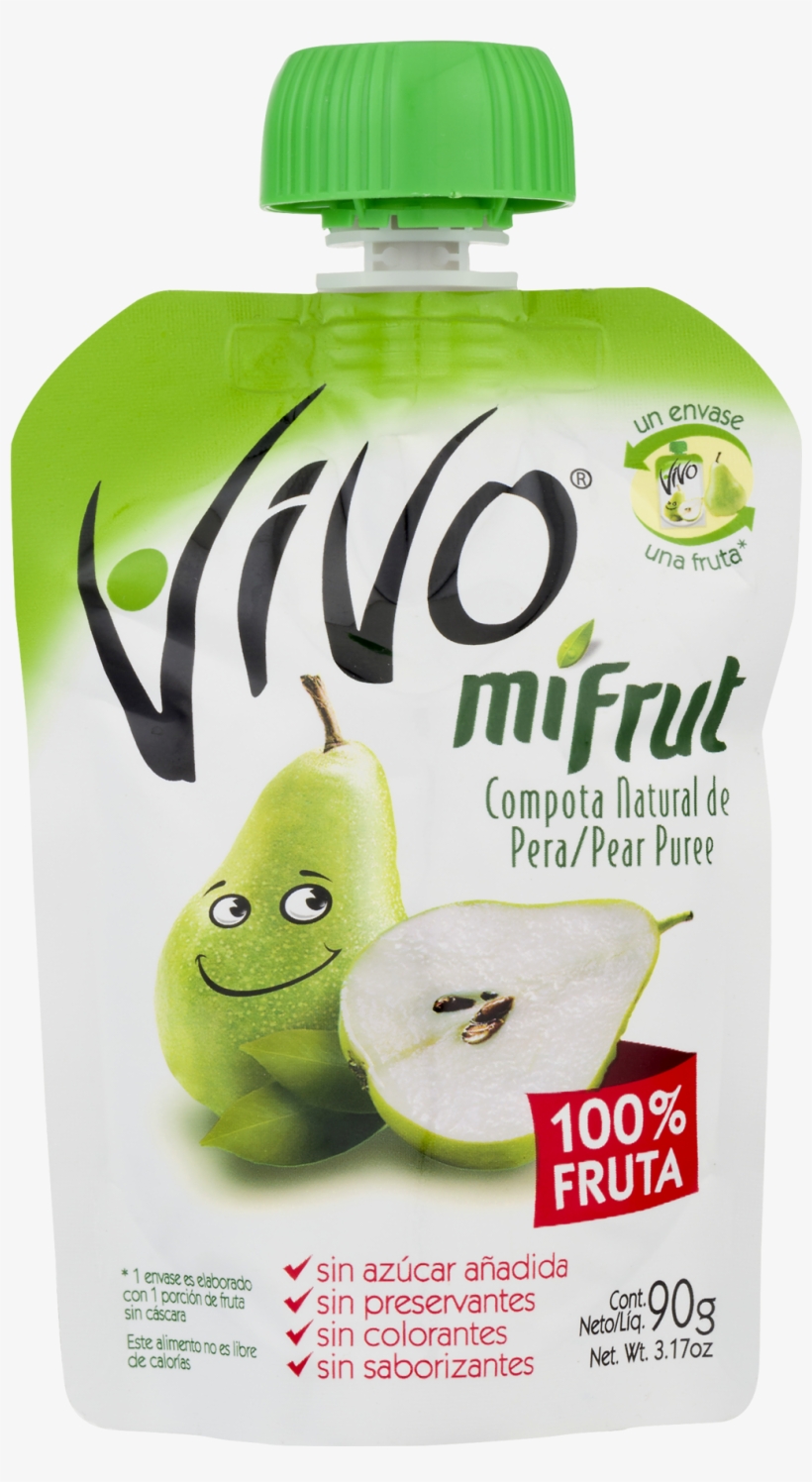 Vivo Mifrut Pear Puree, 3.17 Oz, transparent png download