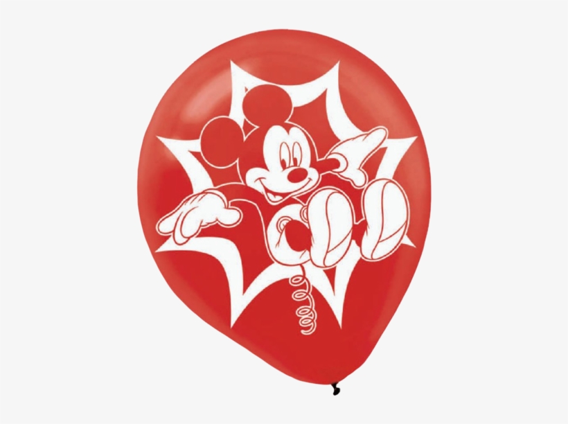 Mickey Mouse Printed Latex Balloons - 12ct Disney Mickey Mouse Printed Latex Balloons Birthday, transparent png download