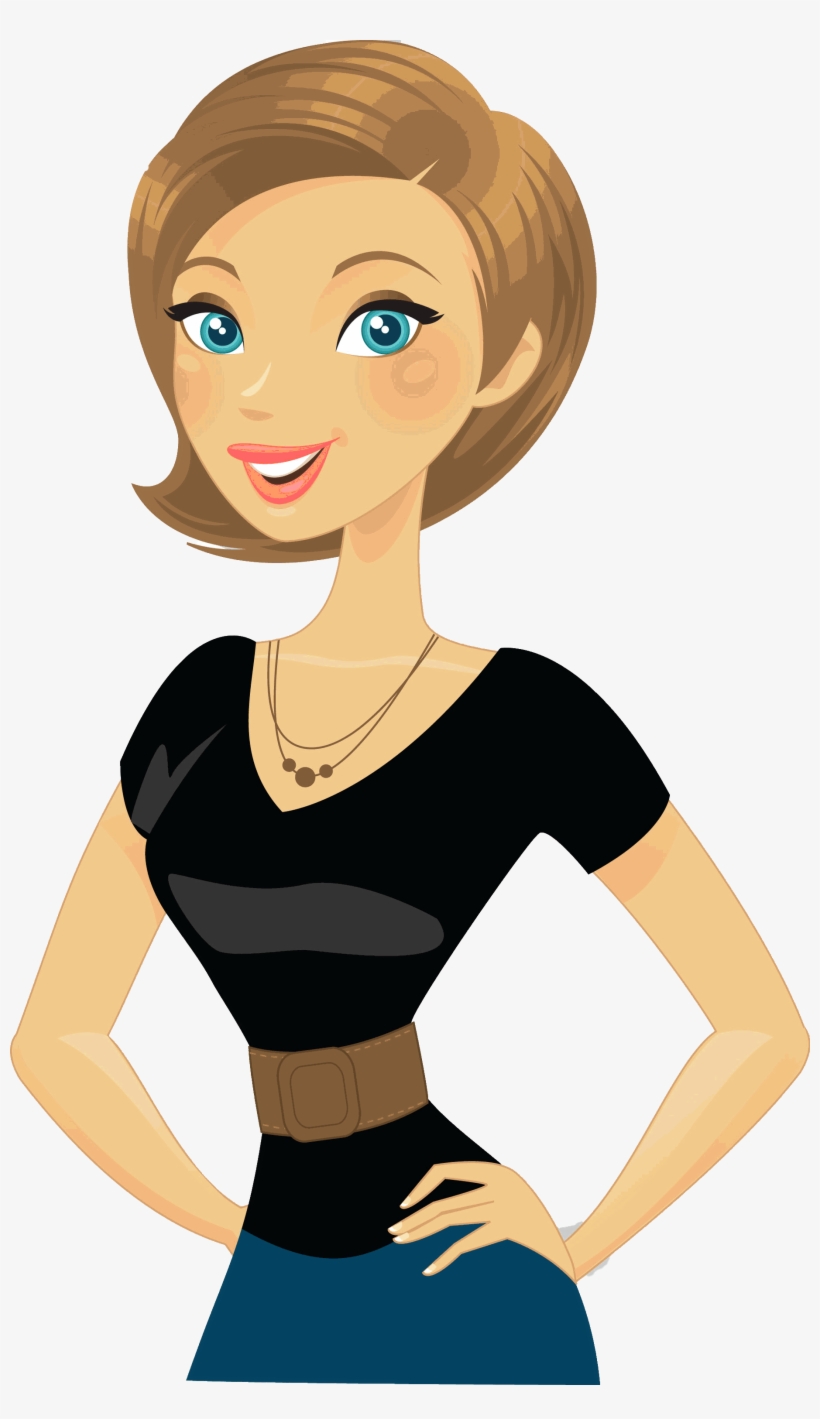 Material Didáctico Audiovisual Sólo Visión Proyectables - Cartoon Woman Png, transparent png download