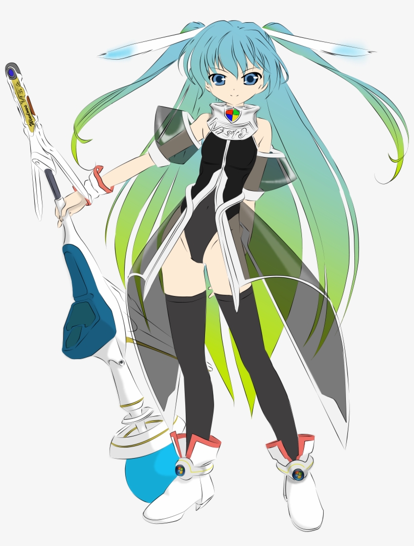 Very Cute, But Kinda Evil, Vista-tan - Moe, transparent png download