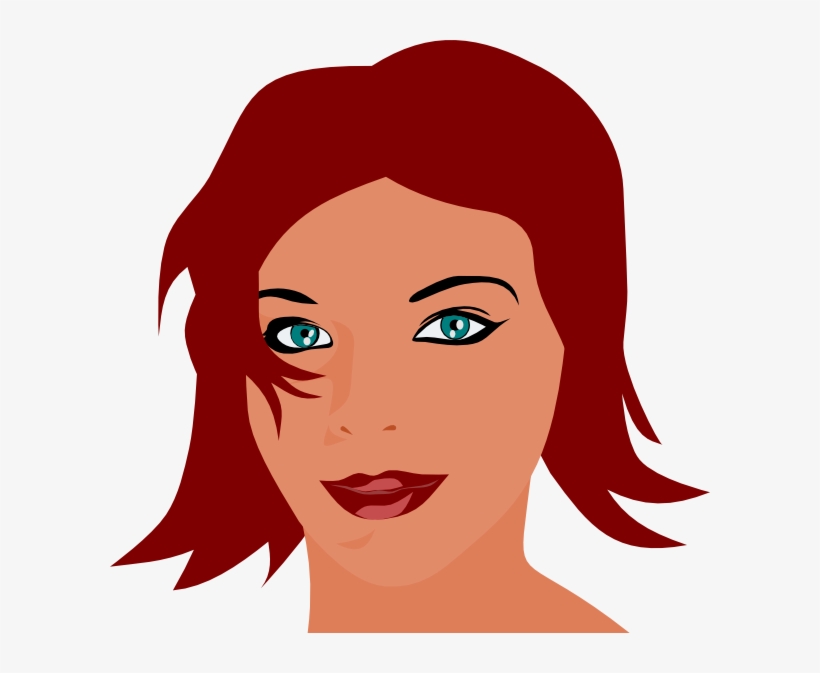 Red Haired Woman Cartoon, transparent png download