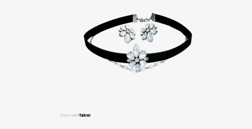 Flower Earring And Choker Necklace Set, transparent png download