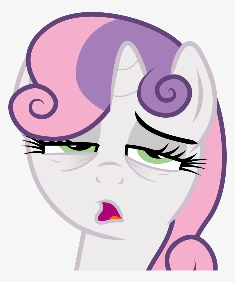 Eyelashes, Eyeshadow, Makeup, Open Mouth, Safe, Simple - Sweetie Belle Tired, transparent png download