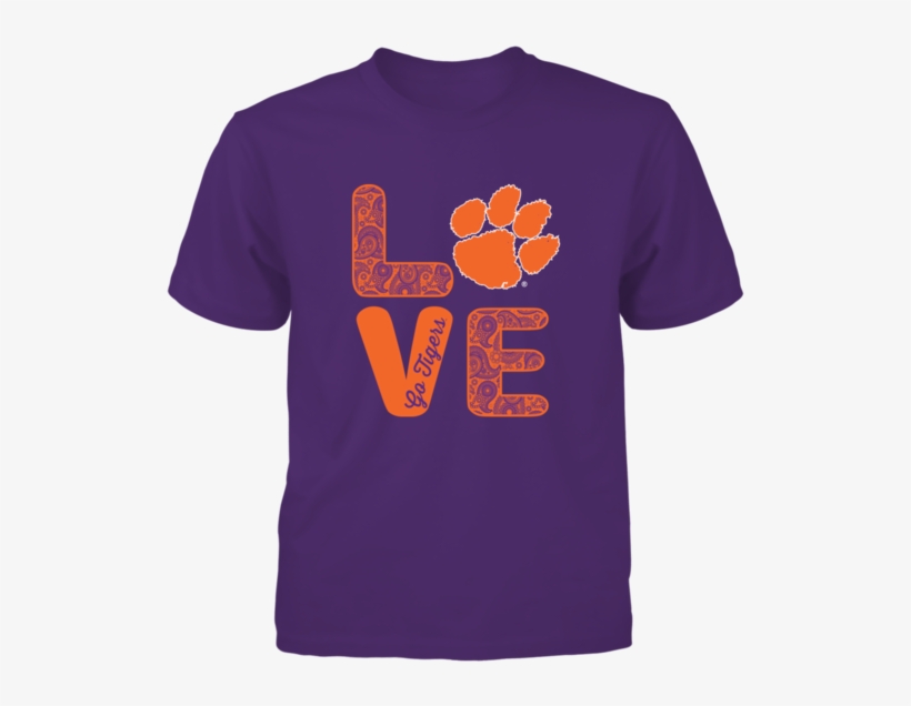 Love Go Tiger Paw Clemson Tigers Shirt - Ncaa Clemson Tigers Insulated Can Cooler, transparent png download