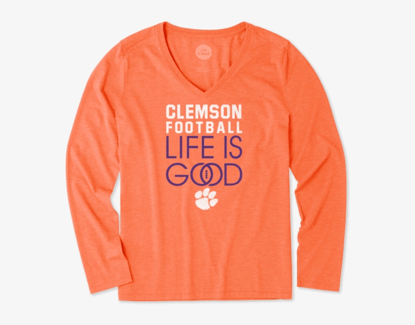 Women's Clemson Tigers Infinity Football Long Sleeve - Clemson, transparent png download