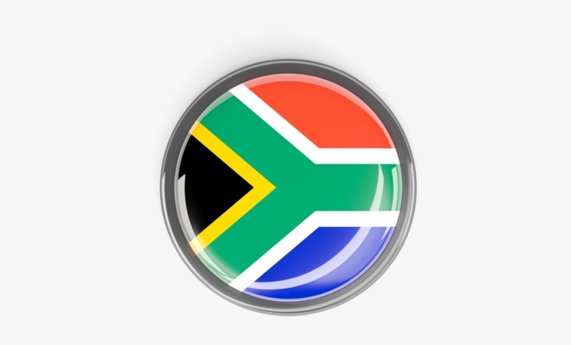 Illustration Of Flag Of South Africa - South African Flag Button, transparent png download