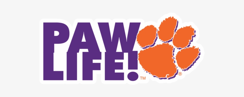 Horizontal With Paw - Clemson, transparent png download