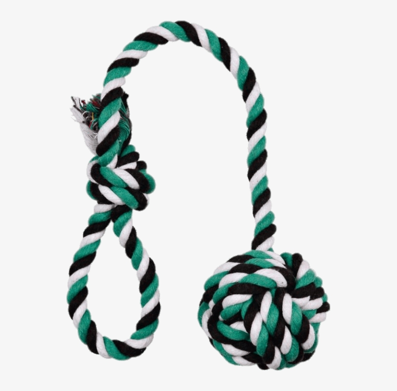 Playing Rope For Dogs - Trixie Playing Rope With Woven-in Ball - 7 Cm/50 Cm, transparent png download