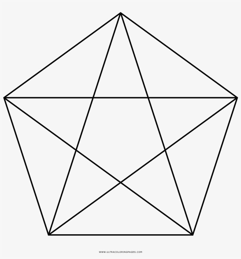 Dibujo De Pentagrama Para Colorear - Pentagon In A Square, transparent png download