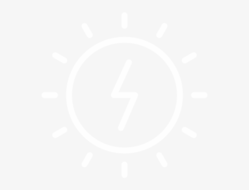 White Icon Of A Sun With An Energy Bolt In The Middle - White Cinematic Bars Png, transparent png download