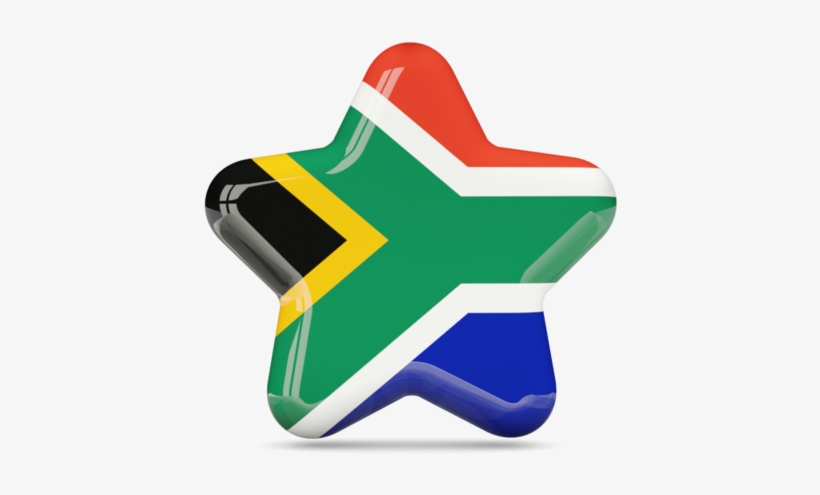 South African Flag Glossy Star Graphics Image - Stars Papua New Guinea, transparent png download