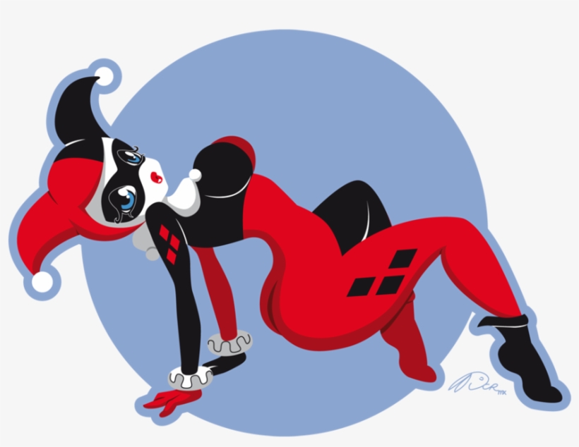 A Curvy No Wonder The Joker Keeps - Imagenes De Harley Quinn Animadas, transparent png download