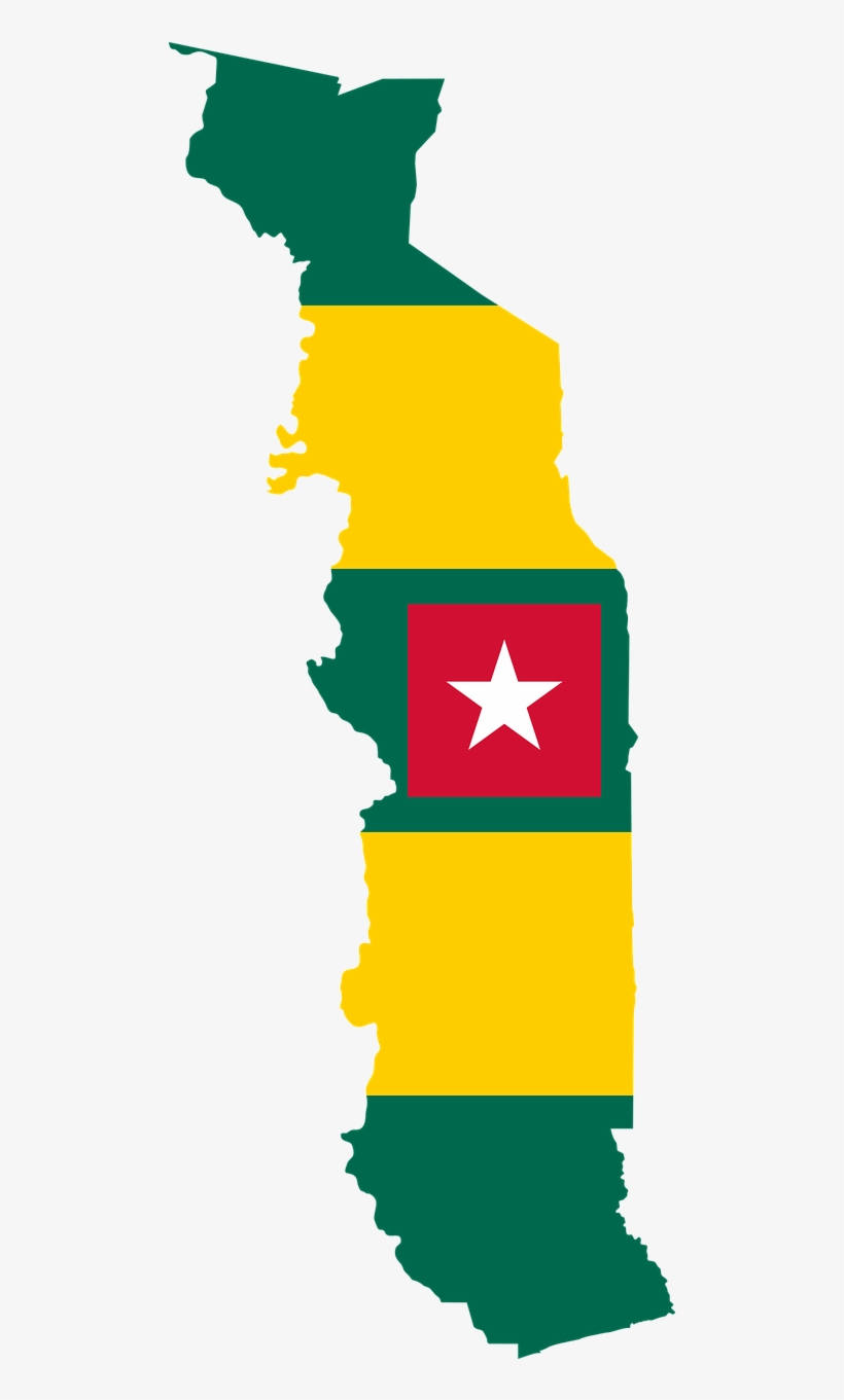 Flag Map Of Togo, transparent png download