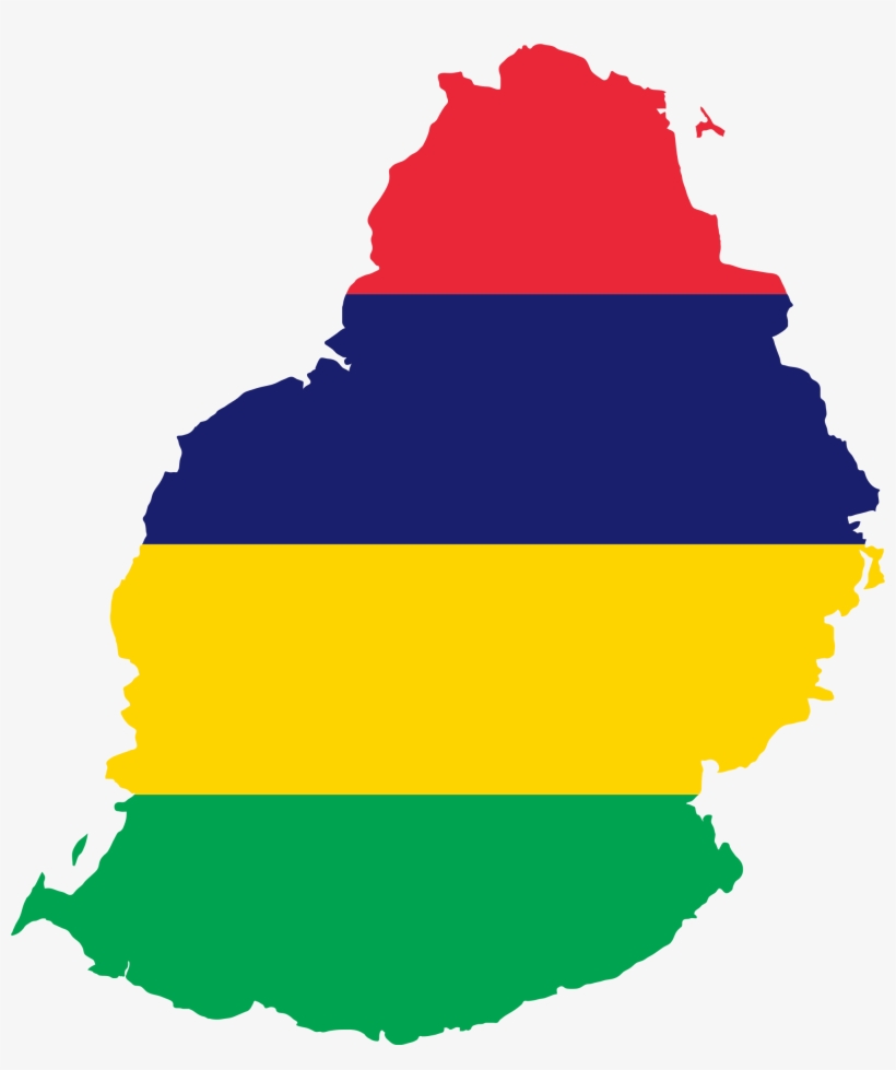 Mauritian Flag - Mauritius Flag Map, transparent png download