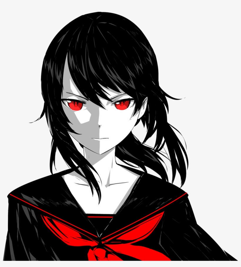 Yanderedev В Twitter - Yandere Chan Black And White, transparent png download