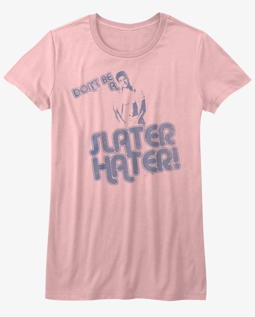 Saved By The Bell Slater Hater T-shirt - Saved By The Bell Slater Hater Girls Jr Pink, transparent png download