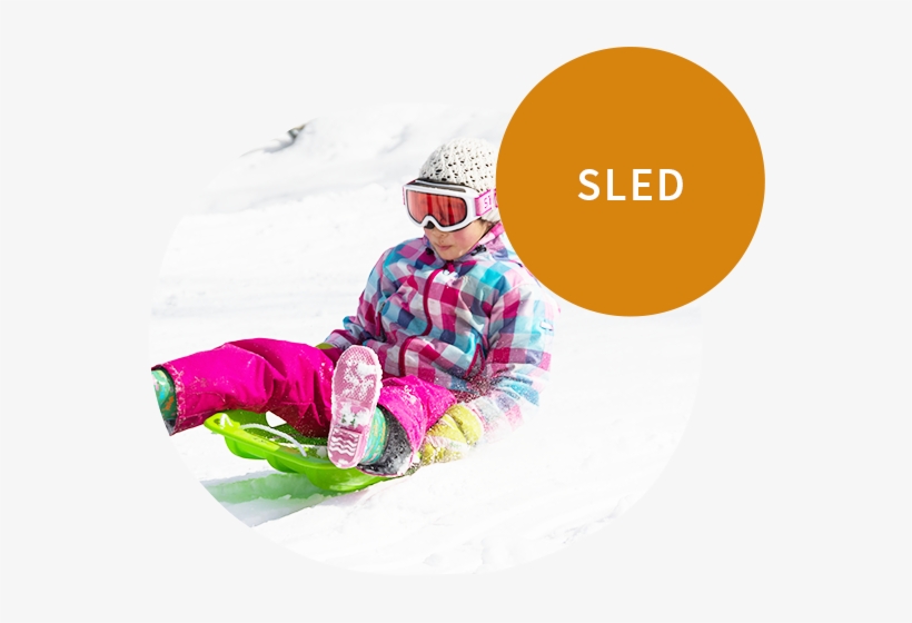 A Plastic Sled That Slides Over The Snow - Sled, transparent png download