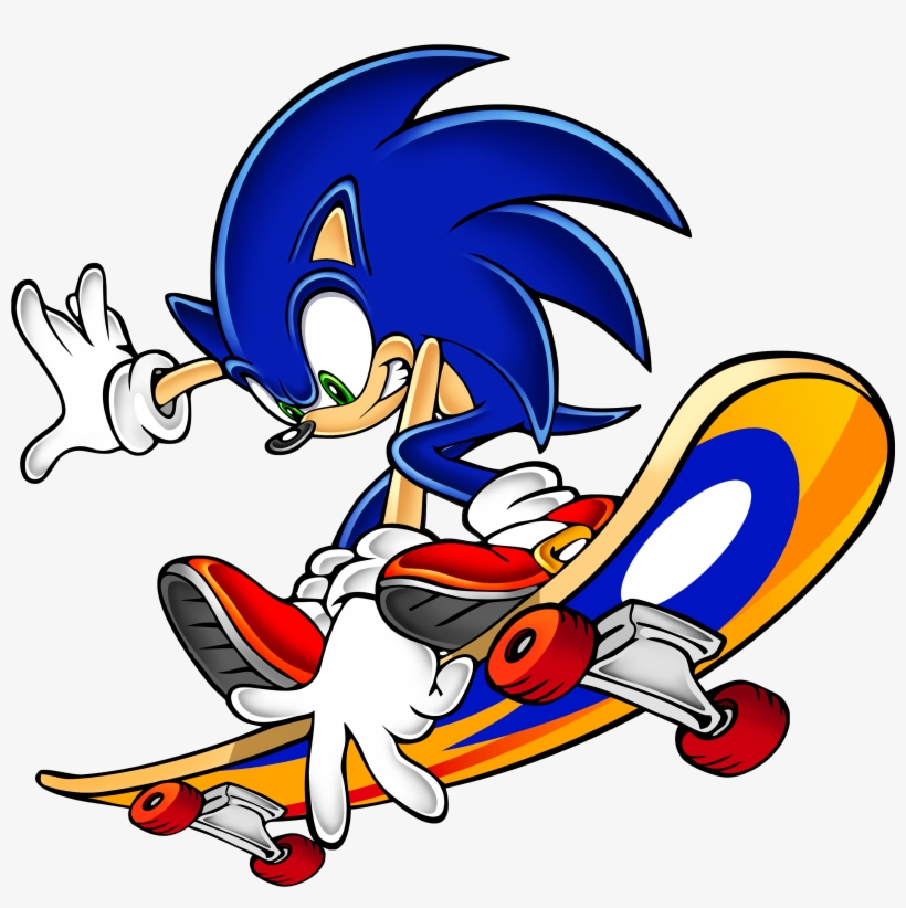 Sa1 S D8 - Sonic The Hedgehog Skateboard, transparent png download