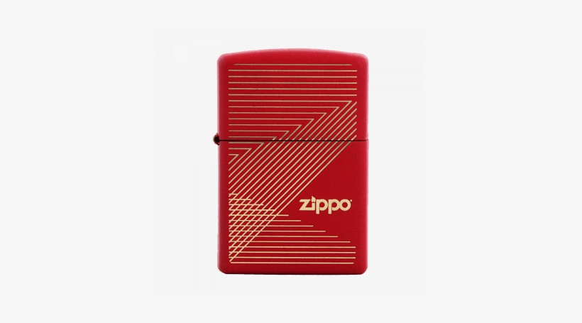 Zippo Classic Lighter With Zippo Logo, Red Matte, 28760 - Zippo, transparent png download