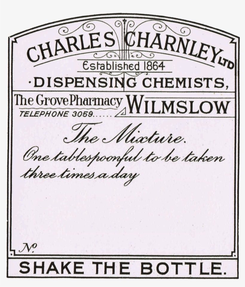 I Love The Shape And Typography On This One - Vintage Prescription Card, transparent png download