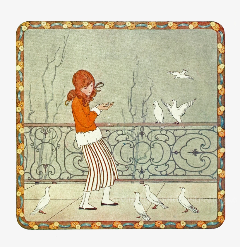 The Children's Corner By Henriette Willebeek Le Mair - Die Essenszeit Der Tauben Durch H. Willebeek Le Karte, transparent png download