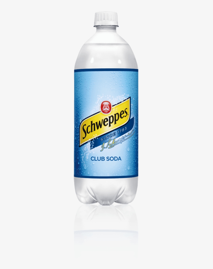 Schweppes Club Soda, 1 L Bottle, transparent png download