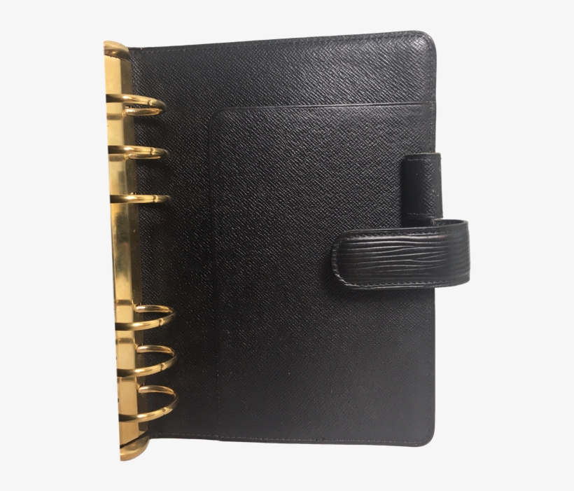 Louis Vuitton Black Epi Leather Medium Ring Agenda - Wallet, transparent png download