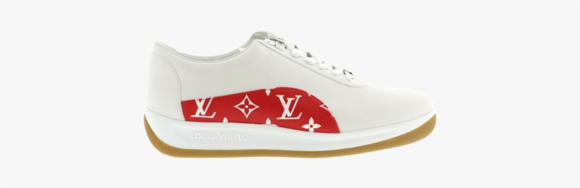 Louis Vuitton Sport Supreme White Monogram - Louis Vuitton - Supreme Sneakers, transparent png download