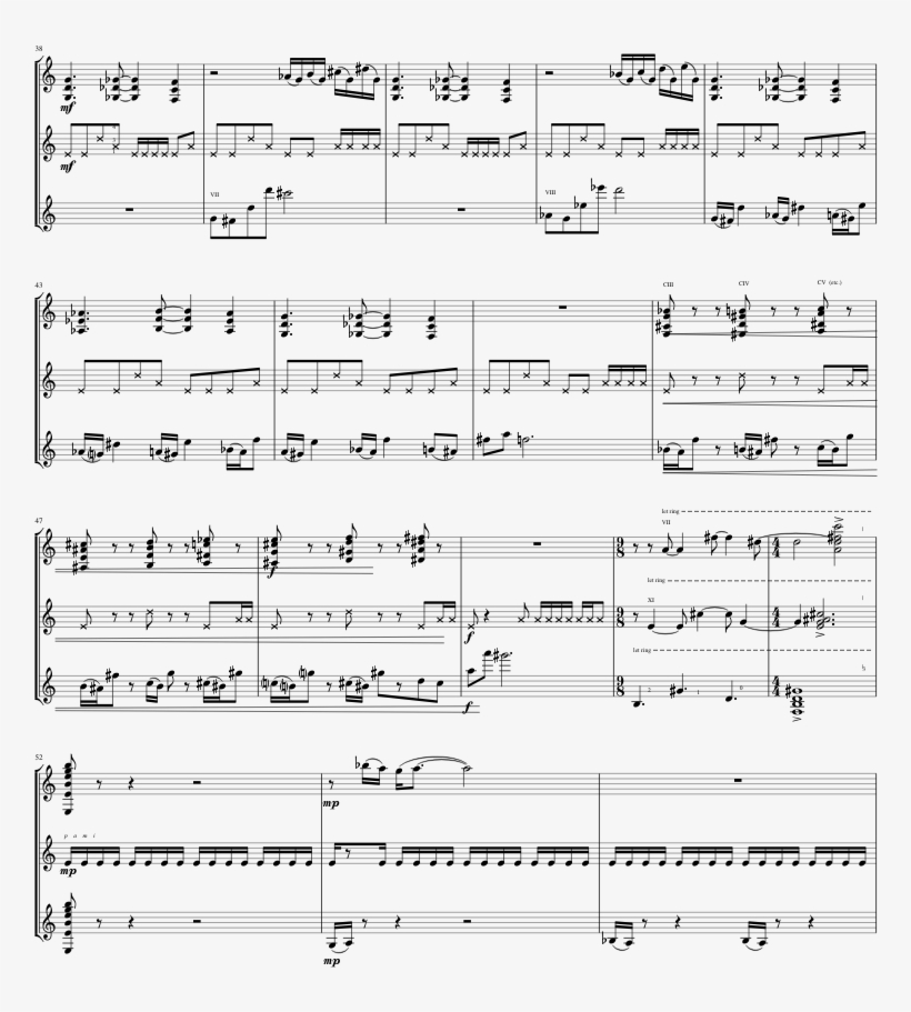 Shrapnel Sheet Music Composed By Cody Brookshire 3 - Sheet Music, transparent png download