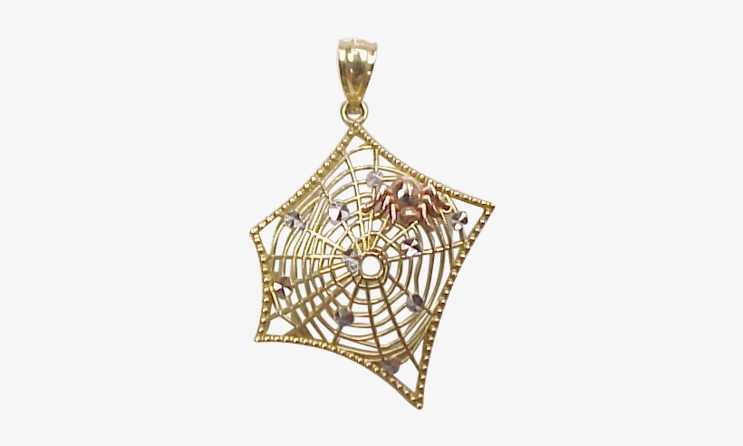 Vintage 14k Tri Color Spider Web Charm - Blue Bug Gifts Mobile Phone Charm, transparent png download
