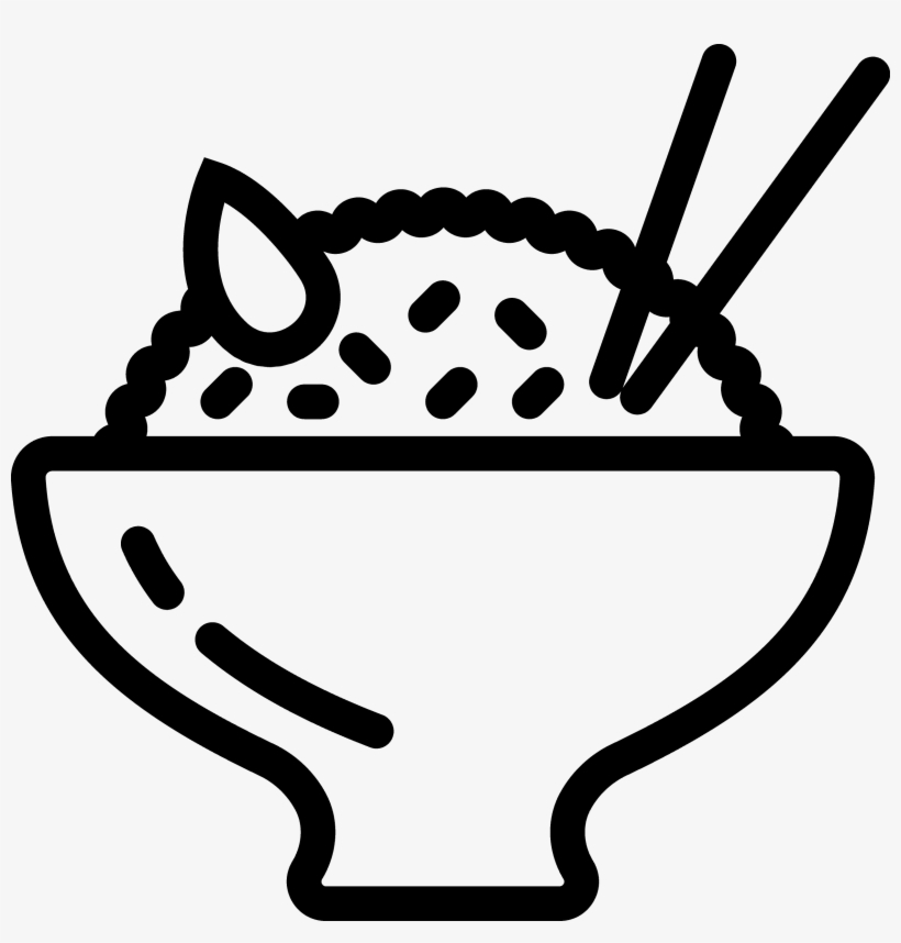 White Jasmine Rice Or Brown Rice - Fried Rice Black And White, transparent png download