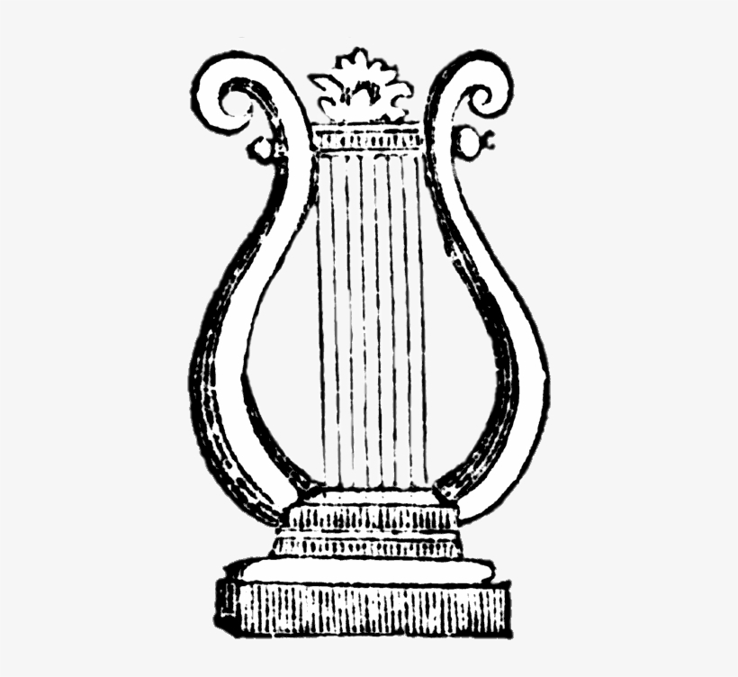 Arpa Blanca Y Negra Dibujo - Apollo Symbols, transparent png download